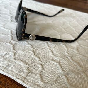 Versace Tortoiseshell Sunglasses with Gold Medallion Accent